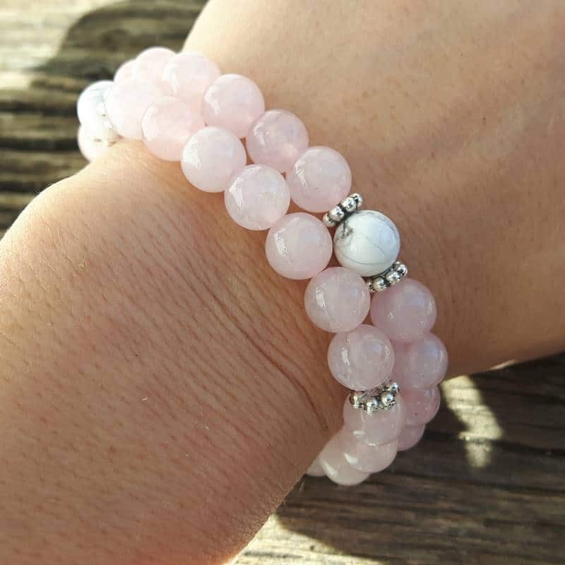 Bracciale FitYo In Quarzo Rosa – Perle 8mm, Pietra Dell'amore, Con Confezione Regalo - 2