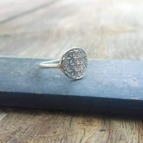 Bague fleur de vie argent