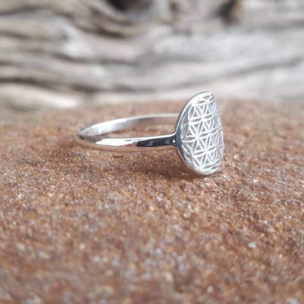 Bague fleur de vie argent