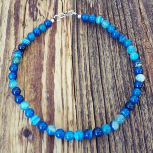 Collier en agate bleue OCÉANE