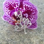 Pendentif fleur de lotus en argent