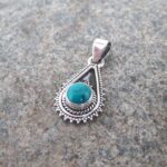 Pendentif turquoise en argent