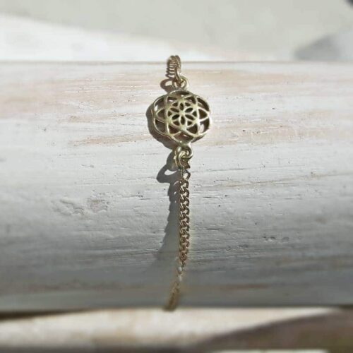 Bracelet graine de vie doré
