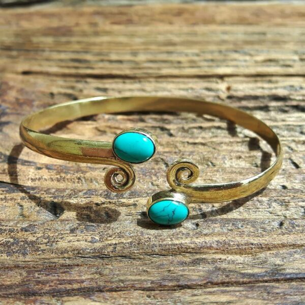 Bracelet jonc turquoise