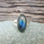 Bague labradorite cabochon