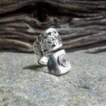 Bague large en argent ajouré