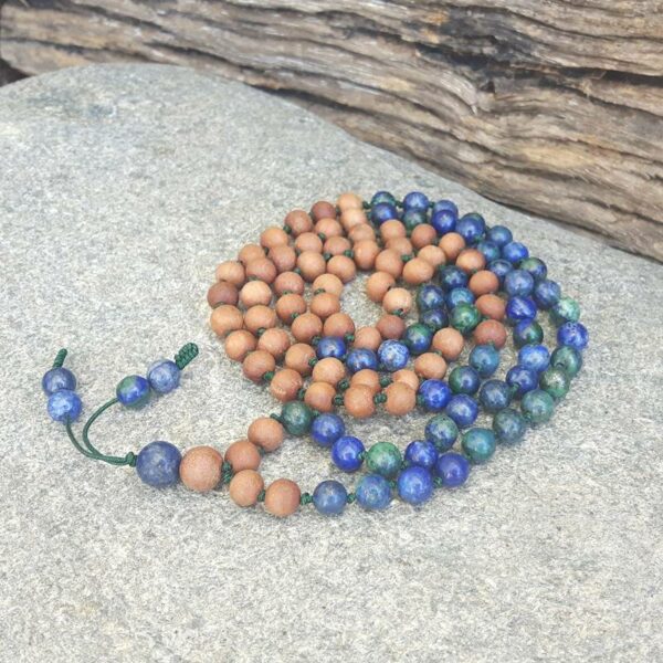 Collier mala en lapis lazuli Aromathérapie