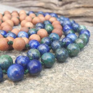 Collier mala en lapis lazuli Aromathérapie