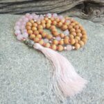 collier mala en quartz rose Douceur