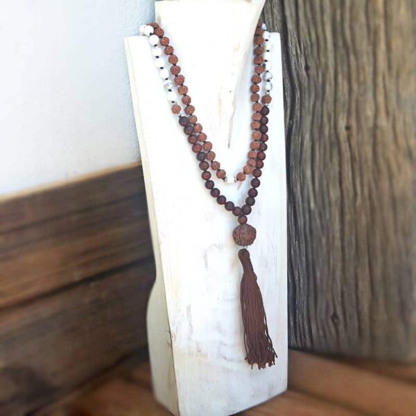 Collier mala Rudraksha