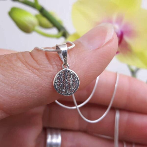 Pendentif fleur de vie argent fin