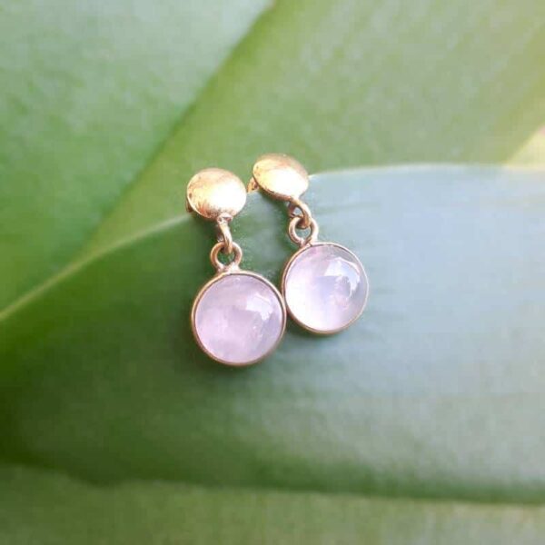 Boucles d'oreilles quartz rose