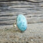 Bague larimar cabochon