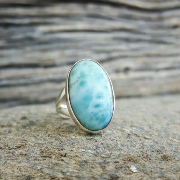 Bague larimar cabochon