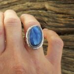 Bague en kyanite bleue