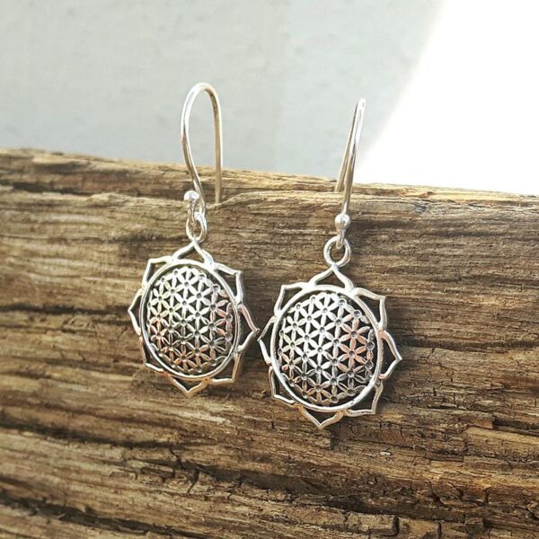 Boucles d'oreilles fleur de mandala