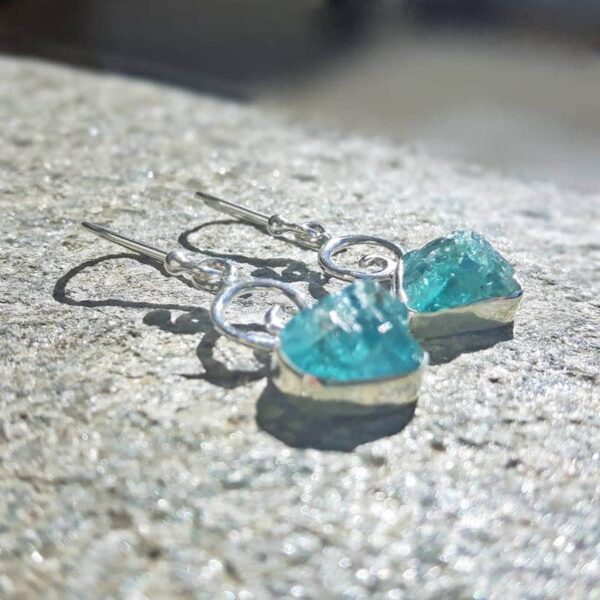 Boucles d'oreilles topaze vague