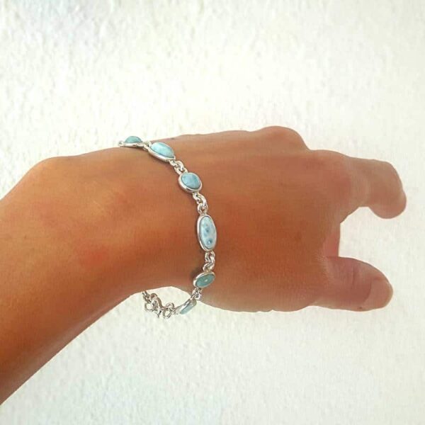 Bracelet argent larimar TIT' BALEINE