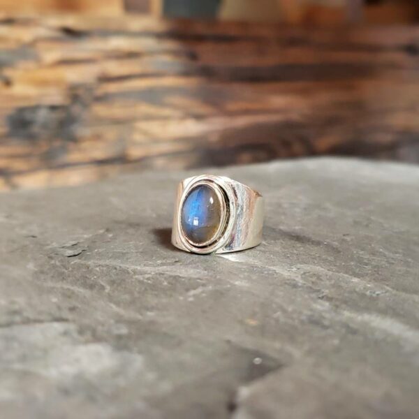 Bague argent et labradorite