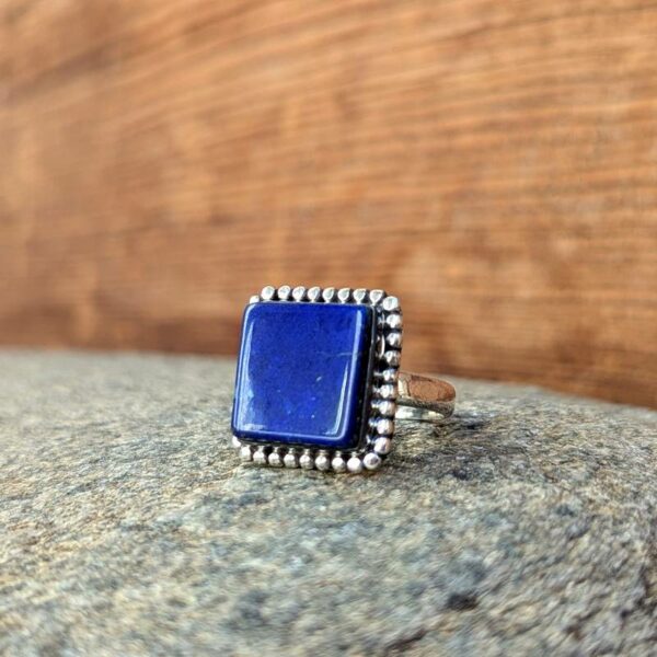 Bague lapis lazuli carré MIKI