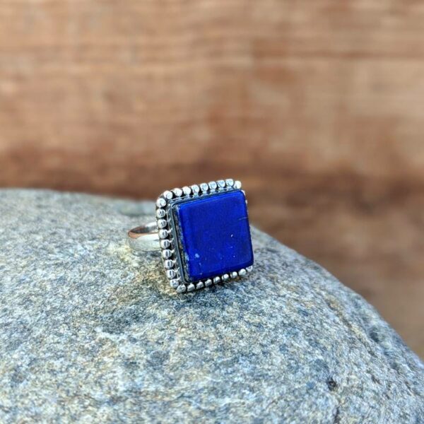 Bague lapis lazuli carré MIKI