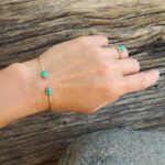 Jonc turquoise gouttes – Image 3