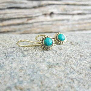 Boucles d'oreilles FLOWER turquoise