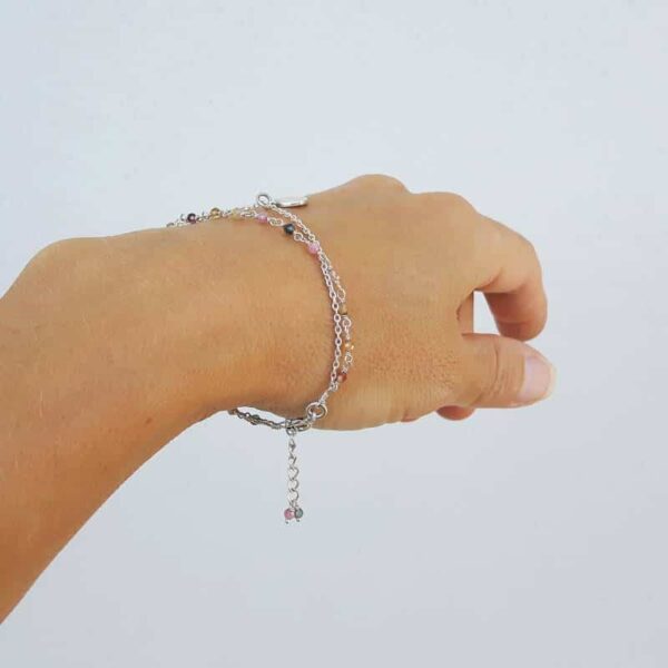 Bracelet tourmaline argent FLEUR DE VIE