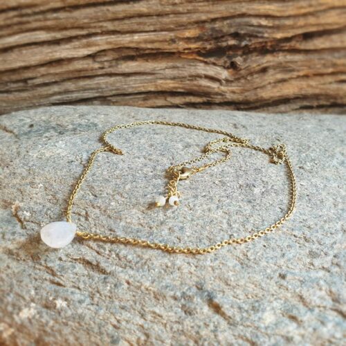 Collier pierre de lune goutte AMRITSAR