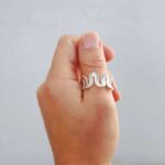 Bague en argent martelé ONDULATION