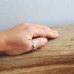 Bague en argent martelé ONDULATION