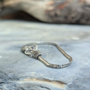 Bracelet argent maille serpent plat