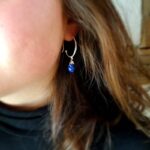 Créoles argent et lapis lazuli