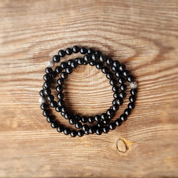 Bracelet en onyx noir