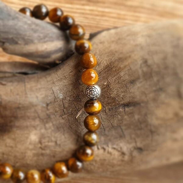 Bracelet mala en oeil de tigre