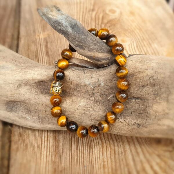 Bracelet oeil de tigre BOUDDHA