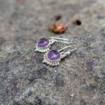 Boucles d'oreilles améthyste argent