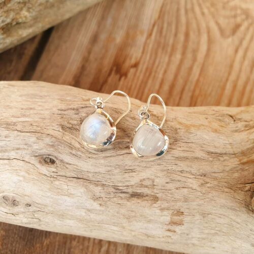 Boucles d'oreilles pierre de lune gouttes