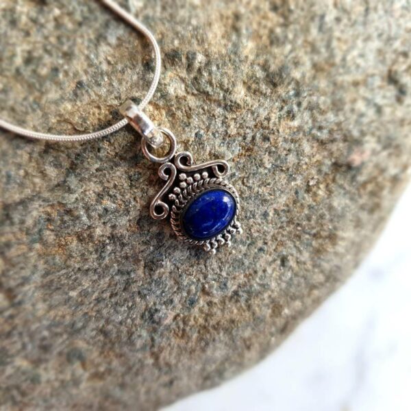 Pendentif lapis lazuli argent