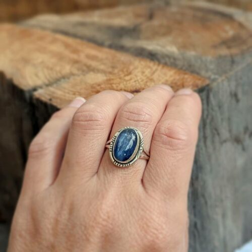 Bague kyanite argent