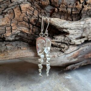 Boucles d'oreilles pendantes longues argent massif KAREN