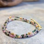 Collier tourmaline multicolore en argent KI