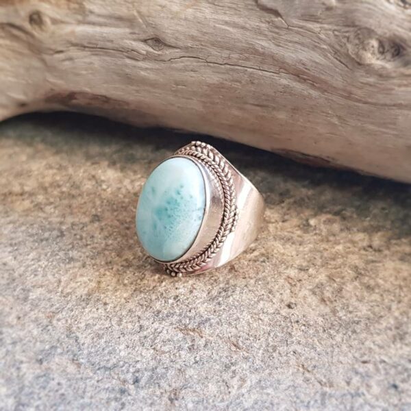 Bague larimar bleu