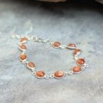 Bracelet pierre de soleil en argent