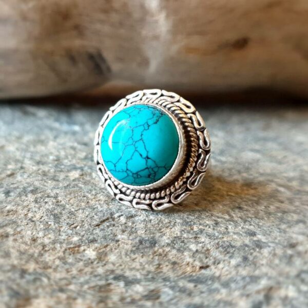 Bague turquoise ethnique