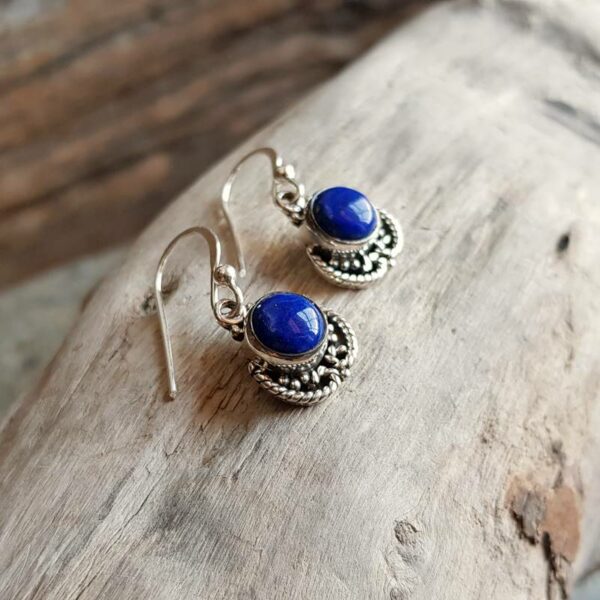 Boucles d'oreilles indiennes en lapis lazuli