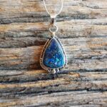 Pendentif azurite argent