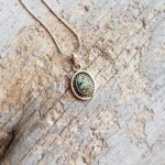 Pendentif turquoise naturelle TIBET