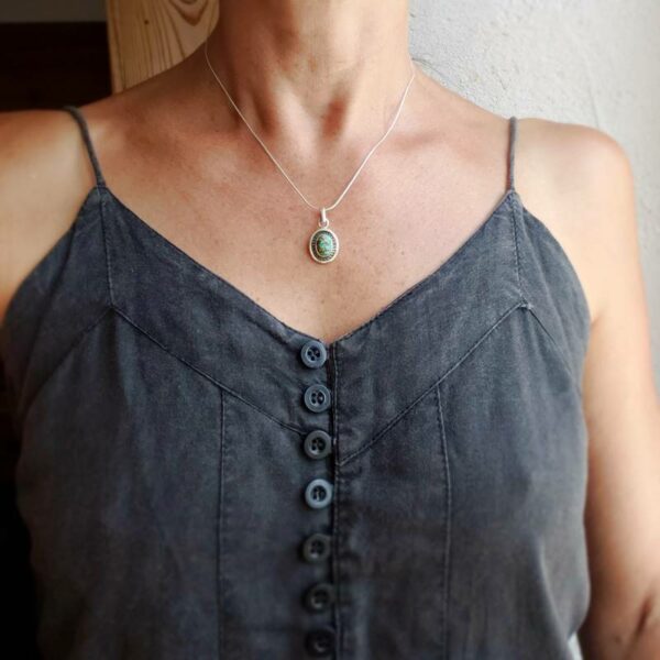 Pendentif turquoise naturelle TIBET