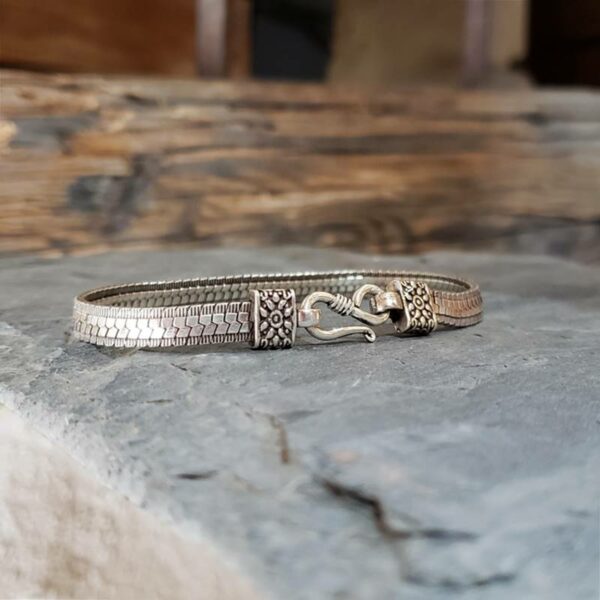 Bracelet maille serpent en argent